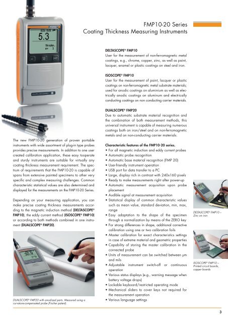 FMP10-40 Series Coating Thickness Measuring Instruments The ...