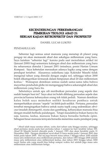 kecenderungan perkembangan pemikiran teologi abad 21