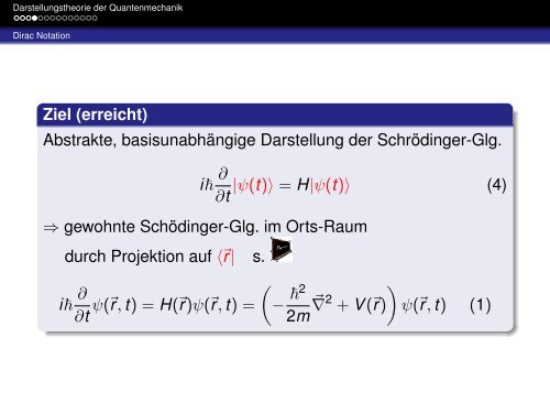 1) Darstellungstheorie der Quantenmechanik oder von SchrÃ¶dinger ...