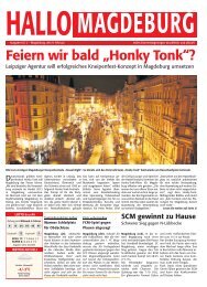 ELBESTADT AKTUELL ::.. 2 HALLO MAGDEBURG Mit „Honky Tonk“
