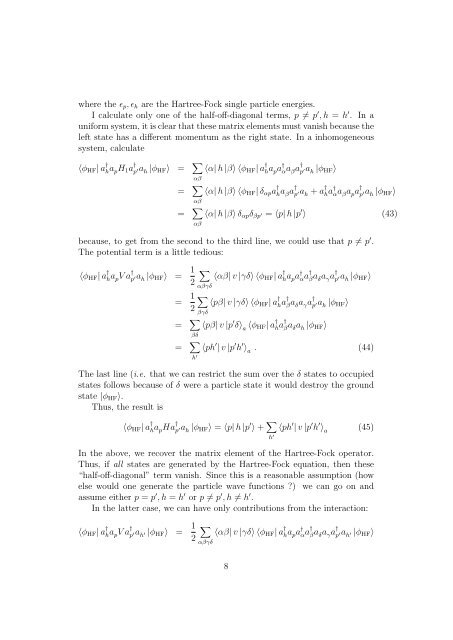 Linear response and Time dependent Hartree-Fock