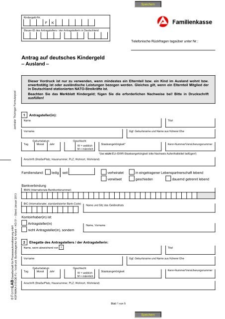 Antrag auf kindergeld versicherungsnummer