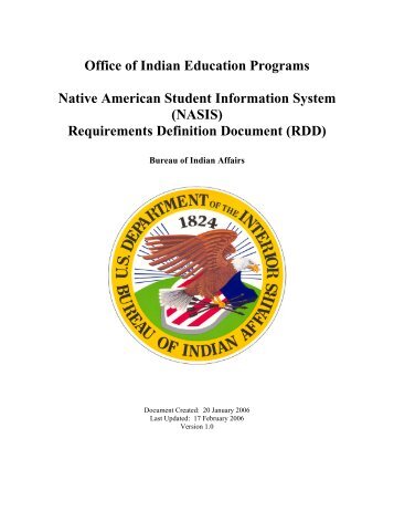 (NASIS) Requirements Definition Document - Bureau of Indian ...