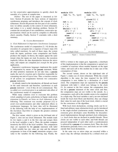 Causality Analysis of Synchronous Programs with Refined Clocks