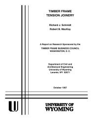 Timber Frame Tension Joinery - Timber Frame Engineering Council