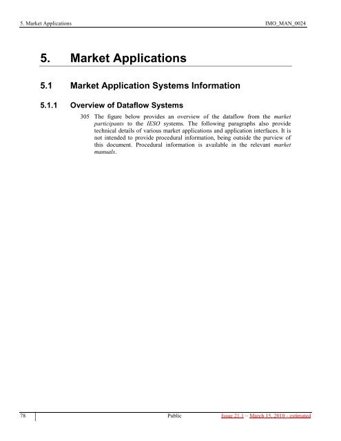 Participant Technical Reference Manual - IESO