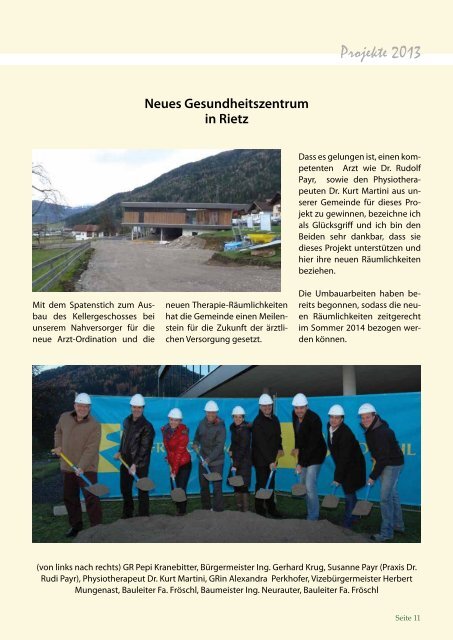 Dezember 2013 GemeinDezeitunG - Rietz