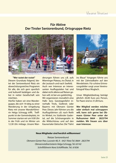 Dezember 2013 GemeinDezeitunG - Rietz