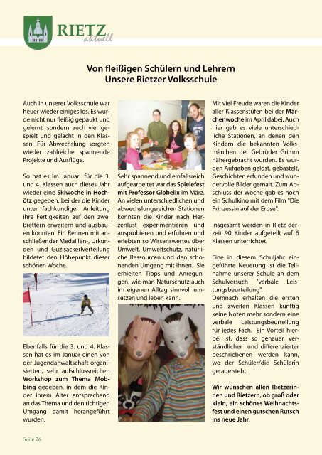 Dezember 2013 GemeinDezeitunG - Rietz