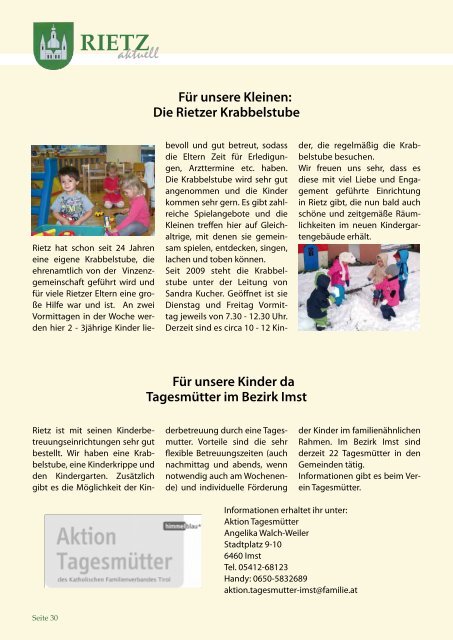 Dezember 2013 GemeinDezeitunG - Rietz