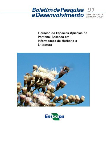 FloraÃ§Ã£o de EspÃ©cies ApÃ­colas no Pantanal Baseada em - Embrapa ...