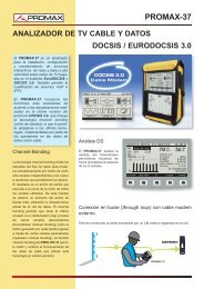Analizador DOCSIS / EuroDOCSIS 3.0 - PROMAX-37