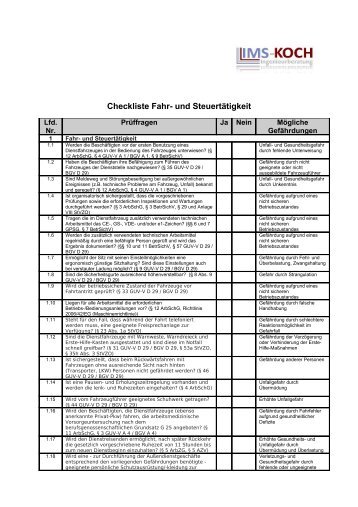 Fahr- und Steuertätigkeit - IMS-Koch