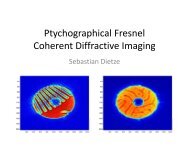 Sebastian Dietze, Ptychography in the Fresnel Regime