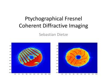 Sebastian Dietze, Ptychography in the Fresnel Regime