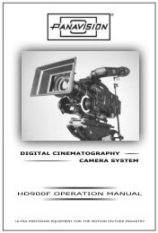 Panavision HD900F Operations Manual