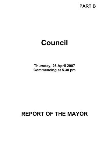 Council, 26 April 2007 - Auckland Council