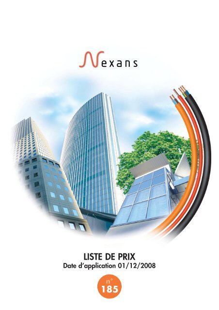 LISTE DE PRIX 185 - Nexans