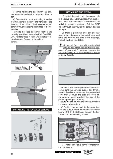 Spacewalker II 40 Manual - Horizon Hobby