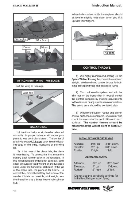 Spacewalker II 40 Manual - Horizon Hobby