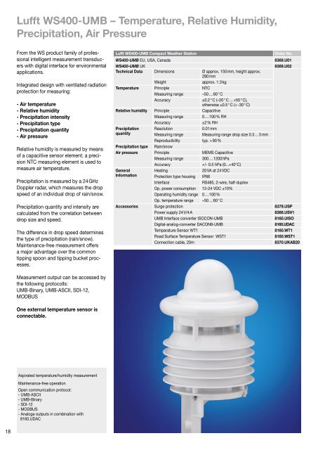 UMB-Technology - Lufft GmbH