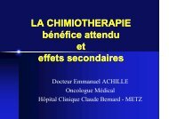 LA CHIMIOTHERAPIE bÃ©nÃ©fice attendu et effets ... - ammppu