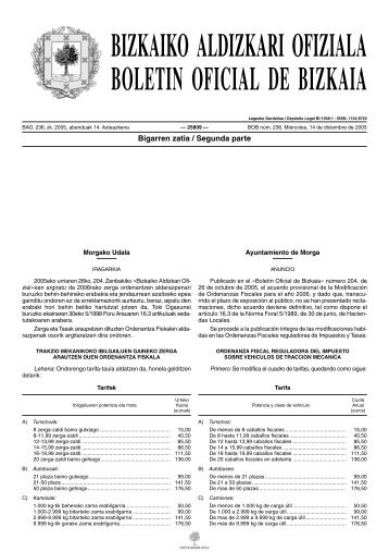 bizkaiko aldizkari ofiziala boletin oficial de bizkaia - UrduÃ±ako Udala