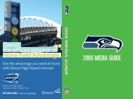 2009 MEDIA GUIDE - Seahawks Online Media Packet