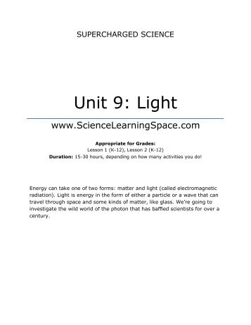 Unit 9: Light - Supercharged Science