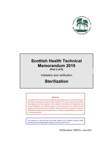 Scottish Health Technical Memorandum 2010 (Part 3 of 6)