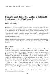 Perceptions Of Restorative Justice In Ireland - The Probation Service