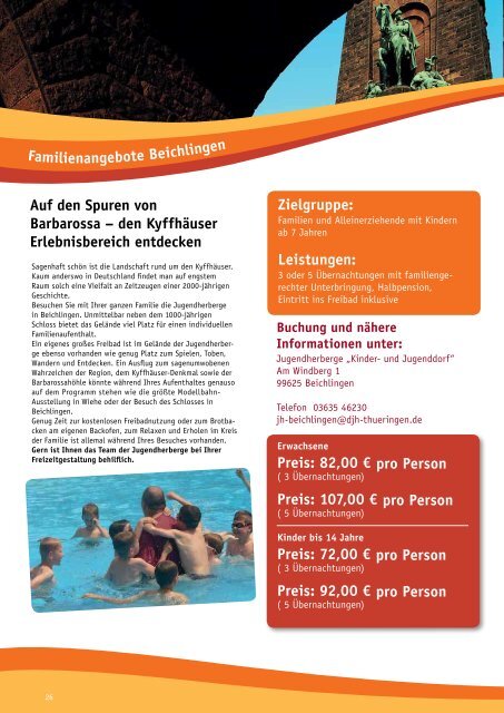 Katalog - Ferienhits 2012 - Jugendherbergen in Thüringen