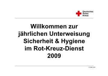 Sicherheitsunterweisung 2009 - DRK