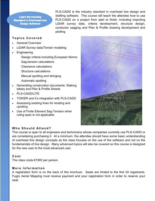 PLS-CADD Class - Power Line Systems