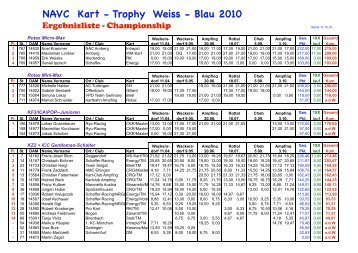 NAVC Kart - Trophy Weiss - Blau 2010 - ASC Dingolfing