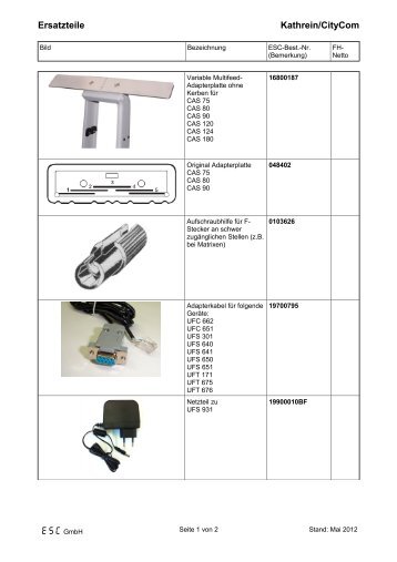 Ersatzteile Kathrein/Citycom ESC Gmbh