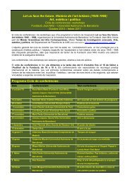 Cicle de conferÃ¨ncies i workshops - FundaciÃ³ Joan MirÃ³