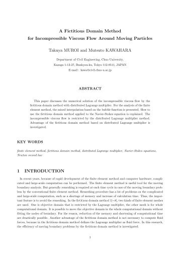 A Fictitious Domain Method for Incompressible Viscous Flow Around ...