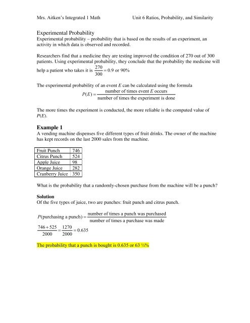 6-2 Investigating Probability notes