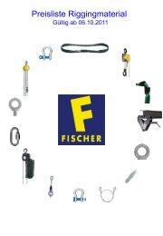 Preisliste Riggingmaterial - Fischer Vertriebsgesellschaft