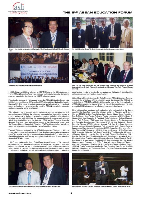 ...more inside - Asian Strategy & Leadership Institute