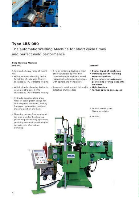 Strip Welding Machines Type LBS 043 - IDEAL-Werk C. + E ...