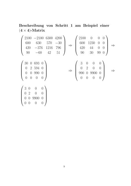 Algorithmen zur Berechnung der Smith-Normalform und deren ...