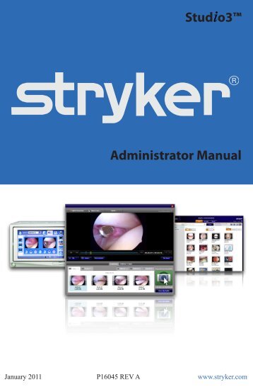 Studio3 Administrator Manual (P16045) - Stryker