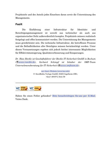 PDF (158 KB) - Röckle IT-Sicherheit GmbH