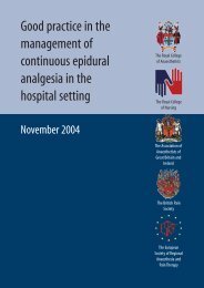 Good practice in the management of continuous epidural ... - aagbi