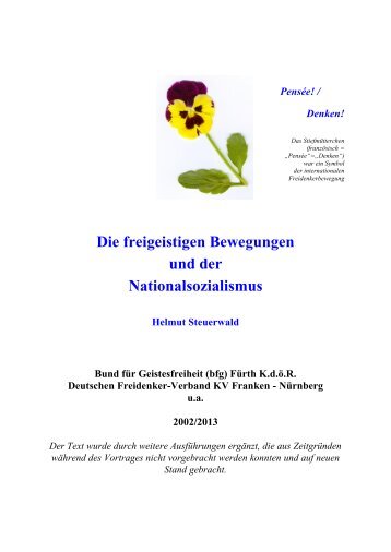 Freig Bewegungen und NS-Zeit 2013.pdf - Deutscher Freidenker ...