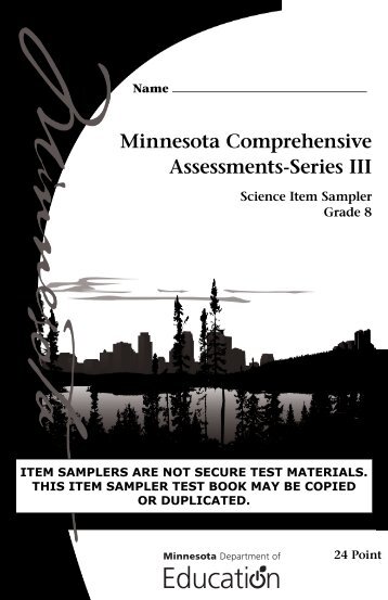 Science MCA Grade 8 Item Sampler - Minnesota Assessments portal