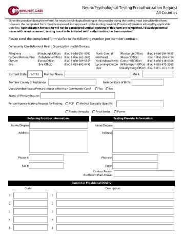 All Counties - Community Care Behavioral Health