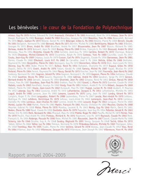 FP page rapport 04 - Fondation de Polytechnique - Ãcole ...